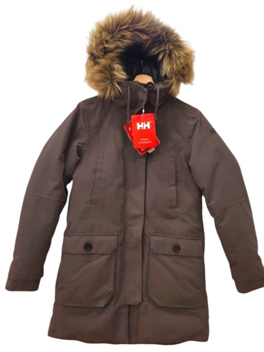 NEW Helly Hansen Women Longyear II Parka Down Winter Coat Beluga Size S